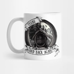 There and Back Again II - Round Door - Black and White - Fantasy Mug